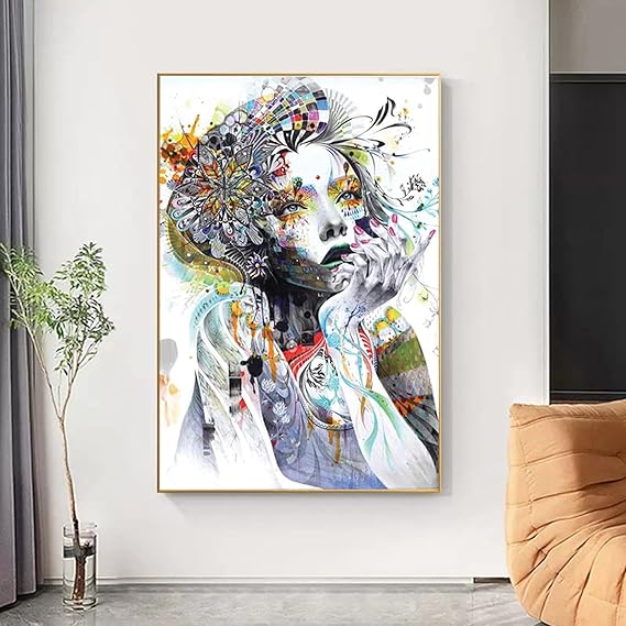 Cherry Blossom Watercolor Canvas Art for Home Decor