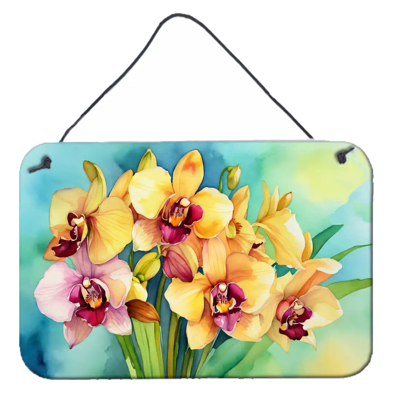 Sunlit Tropical Orchids Wall Hanging Art