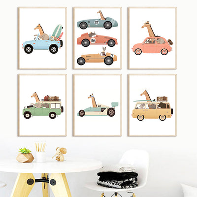 Wheels & Whiskers Wall Art Canvas Painting
